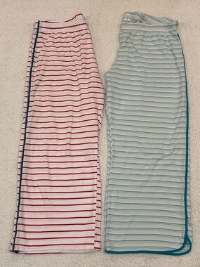 Set of 2 Lake 100% Pima Cotton Cropped Pajama Pants size XXL